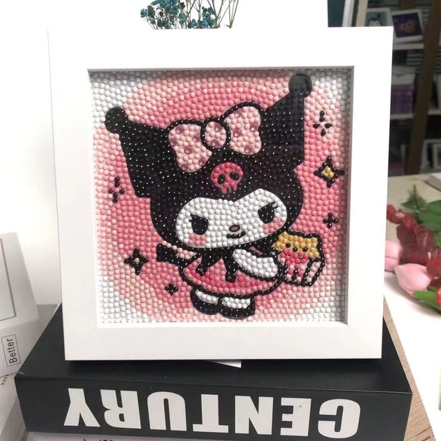 Sanrio Hello Kitty Kuromi Diamond Painting Kit Cartoon 5D Diy Round Mosaic  Embroidery Children's Room Decor
